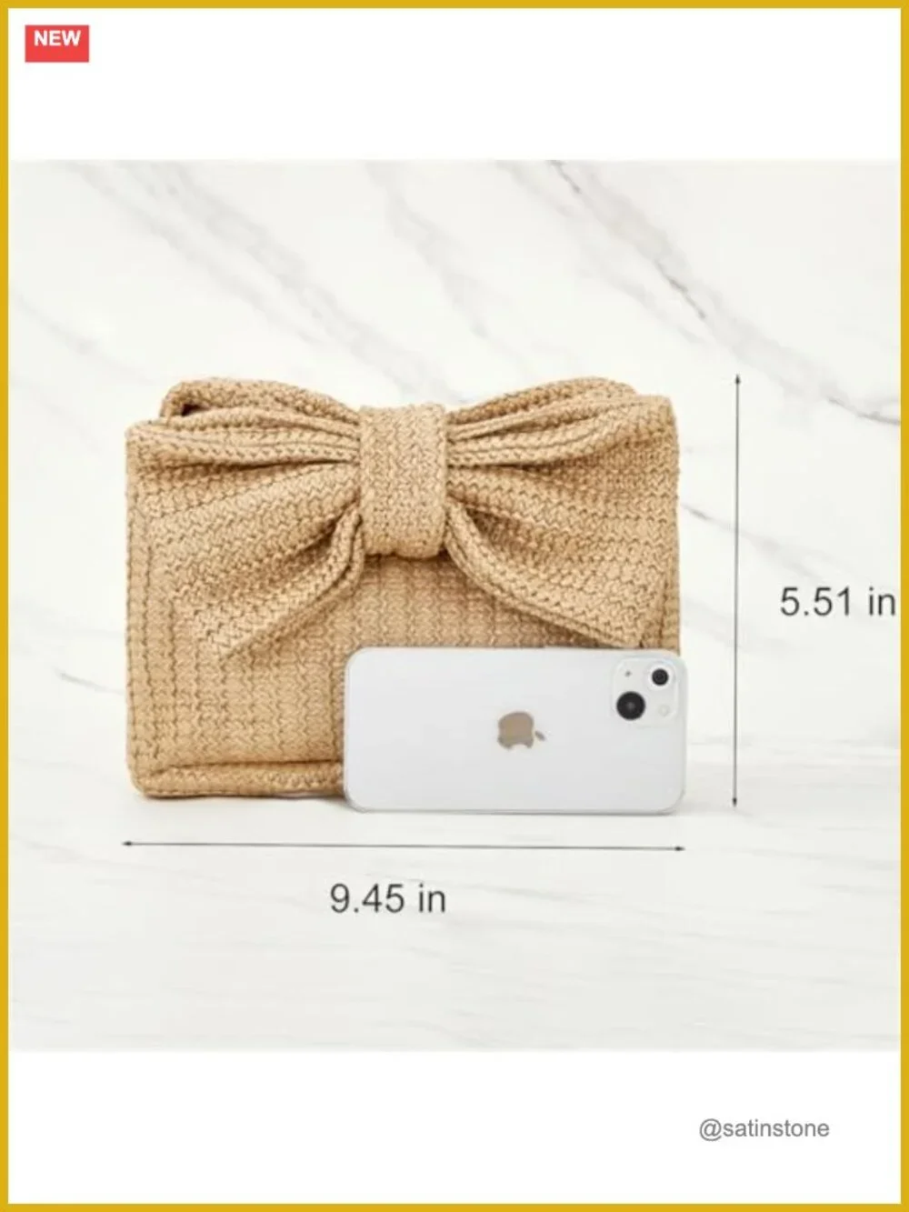 Woven Straw Clutch Purse Crossbody Evening Handbag Summer Beach
